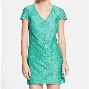 Lilly Pulitzer Erica Metallic Lace V-Neck Dress